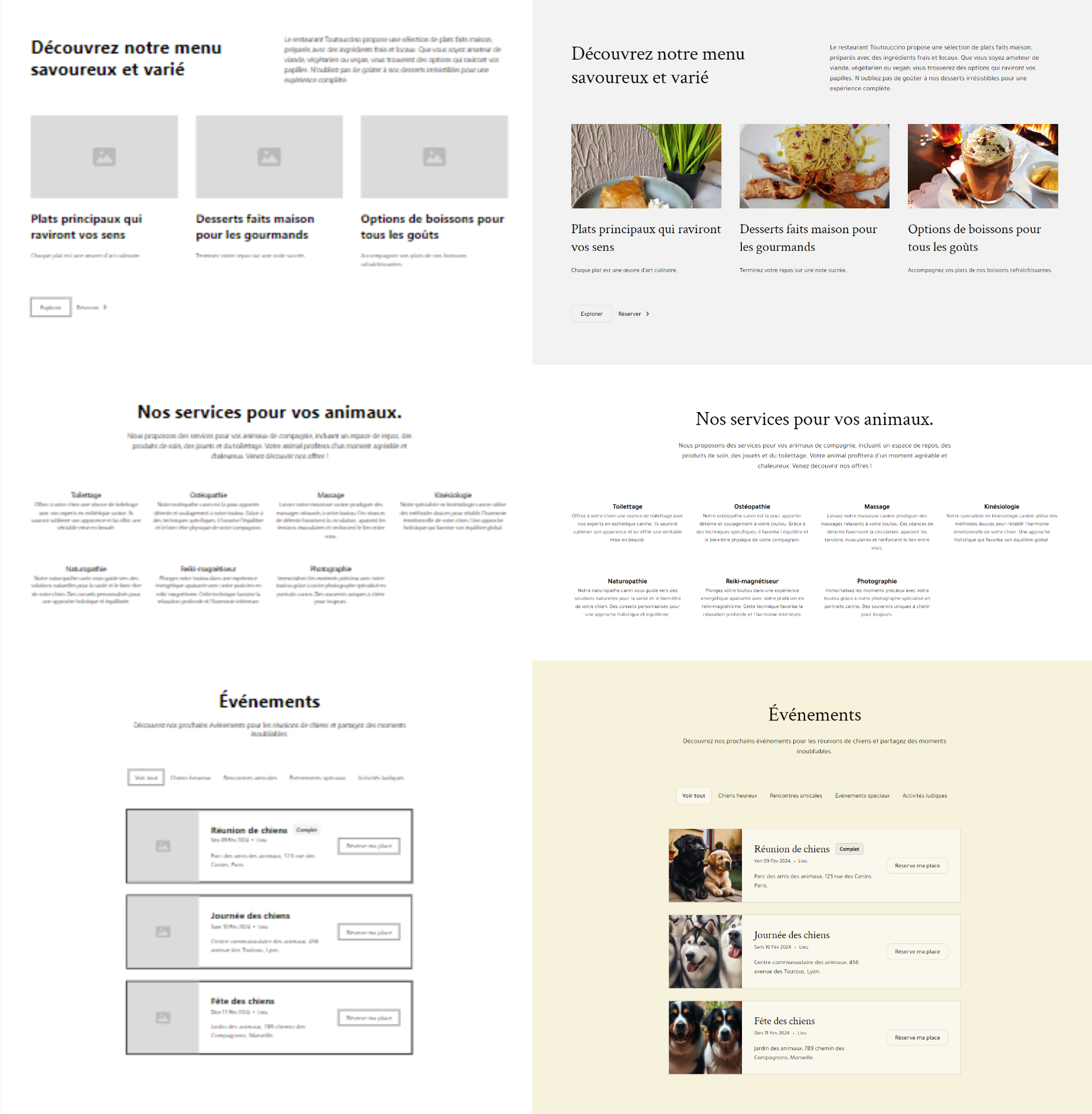 From wireframe to finished design: my process, screen by screen